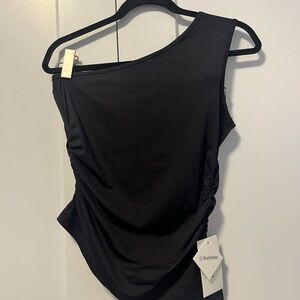 Black One-Shoulder Top